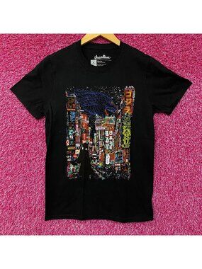 Threadless Godzilla Kaiju City Graphic Design T-Shirt Size Small